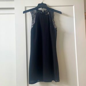 Little black dress with lace detail